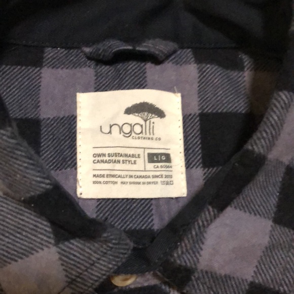 Mens large ungali button down LS - Picture 3 of 5